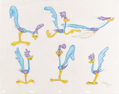 Lot #889 Road Runner color model drawing by Virgil