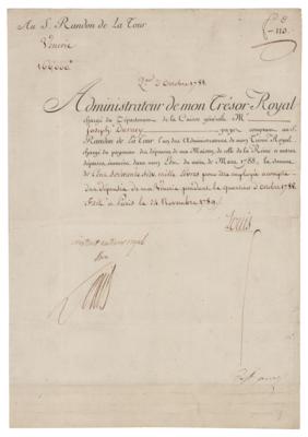 Lot #124 King Louis XVI Document Signed at