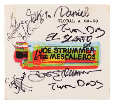 Lot #600 Joe Strummer and The Mescaleros Signed CD - Global a Go-Go - Image 1