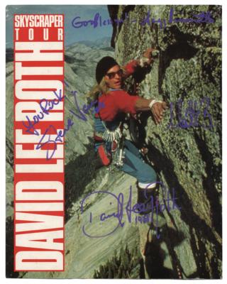 Lot #590 David Lee Roth and Steve Vai Signed 1988 Skyscraper Tour Program - Image 1