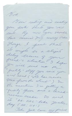 Lot #630 Bruce Lee Autograph Letter Signed to Drug