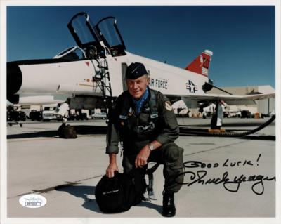 Lot #329 Chuck Yeager Signed Photograph