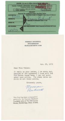 Lot #421 Norman Rockwell Typed Letter Signed