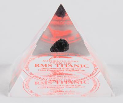 Lot #283 Titanic: Coal Piece Recovered from Wreck