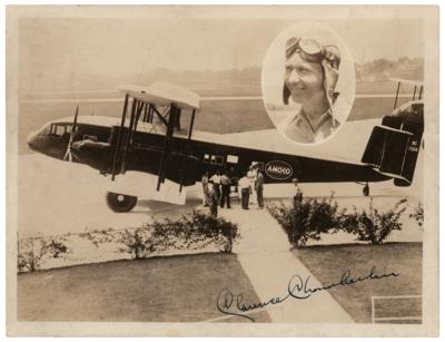 Lot #320 Clarence Chamberlin Signed Photograph