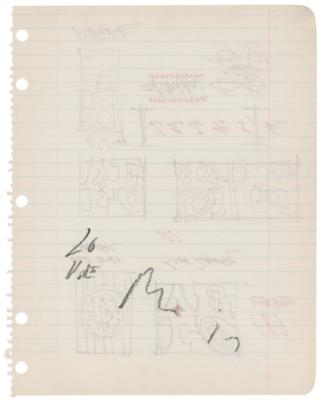 Lot #413 Robert Indiana Signed Original Sketch - 'Love' - Image 2