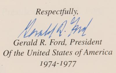 Lot #57 Gerald Ford Signed Book - Assassination Report of the Warren Commission (Ltd. Ed. #736/2948) - Image 2