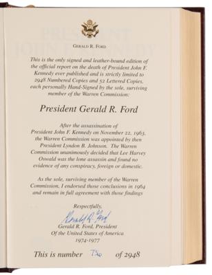 Lot #57 Gerald Ford Signed Book - Assassination Report of the Warren Commission (Ltd. Ed. #736/2948) - Image 4