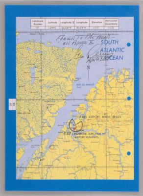 Lot #348 Apollo 10 Flown Earth Landmark Map Section [Attested by Cernan/Diamond] - Image 4