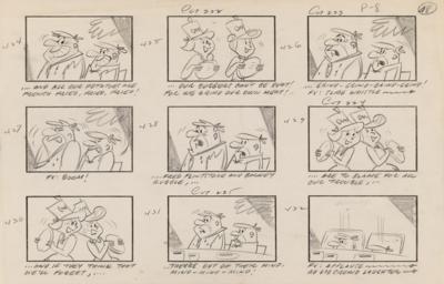 Lot #820 The Flintstones rare complete storyboard drawing booklet for The Flintstones episode 'The Drive-In' - Image 9