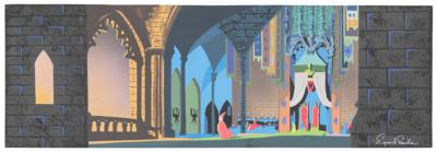 Lot #808. Eyvind Earle panorama concept painting for Sleeping Beauty