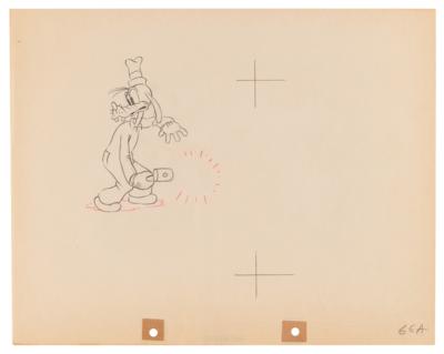 Lot #826 Goofy production drawing from Mickey's Service Station - Image 1