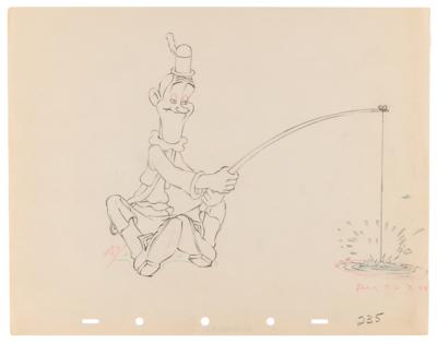 Lot #834 Stan Laurel production drawing from Mother Goose Goes Hollywood - Image 1