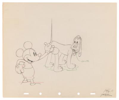 Lot #835 Mickey Mouse and Pluto production drawing from Society Dog Show - Image 1