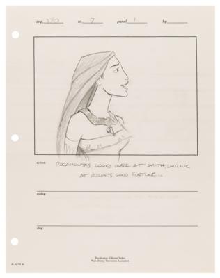 Lot #865 Pocahontas production storyboard drawing from Pocahontas II: Journey to a New World - Image 1