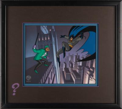 Lot #902 Batman and the Riddler limited edition cel entitled 'The Mark of a Question' - Image 2