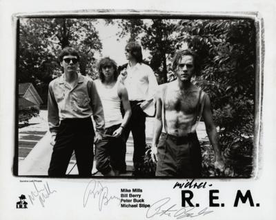 Lot #583 R.E.M. Signed Photograph - Image 1