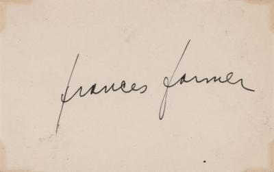 Lot #659 Frances Farmer Signature - Image 1