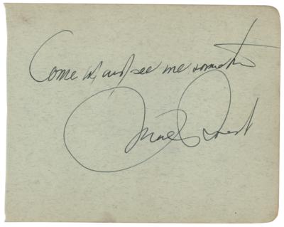 Lot #709 Mae West Autograph Quotation Signed: "Come up and see me sometime" - Image 1