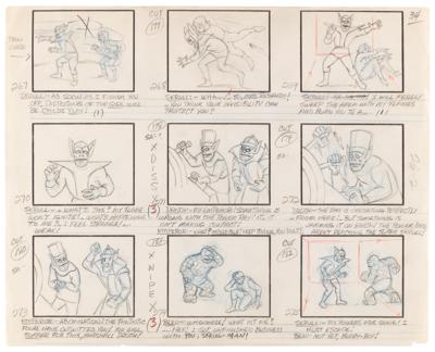 Lot #821 Fantastic Four (42) production storyboard opening title and episode pages from The Fantastic Four - Image 10