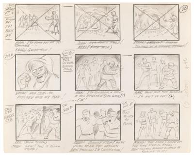 Lot #821 Fantastic Four (42) production storyboard opening title and episode pages from The Fantastic Four - Image 11