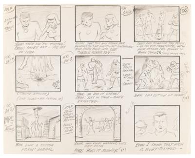 Lot #821 Fantastic Four (42) production storyboard opening title and episode pages from The Fantastic Four - Image 12