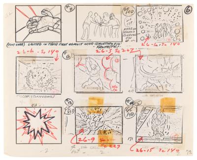 Lot #821 Fantastic Four (42) production storyboard opening title and episode pages from The Fantastic Four - Image 3