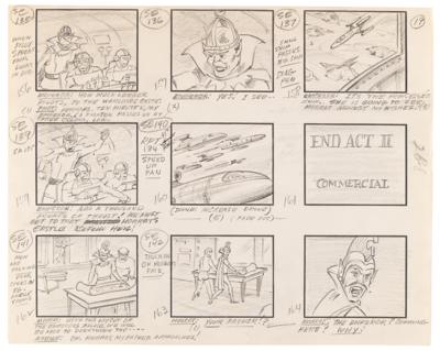 Lot #821 Fantastic Four (42) production storyboard opening title and episode pages from The Fantastic Four - Image 6