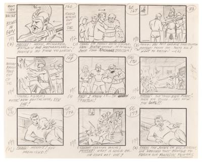 Lot #821 Fantastic Four (42) production storyboard opening title and episode pages from The Fantastic Four - Image 7