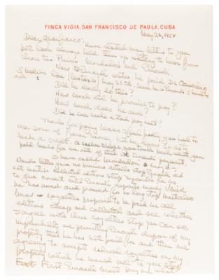 Lot #433 Ernest Hemingway Autograph Letter Signed