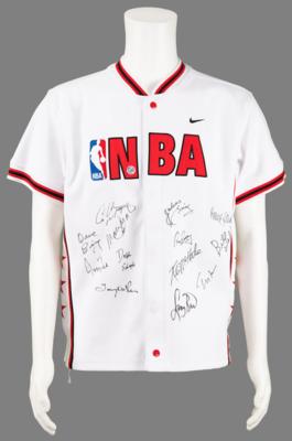 Lot #719 Basketball Legends Signed Warm-up Jacket