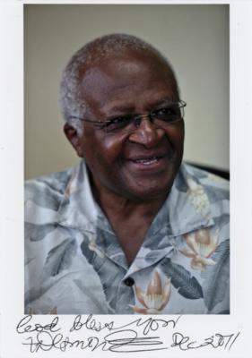 Lot #285 Desmond Tutu Signed Photograph