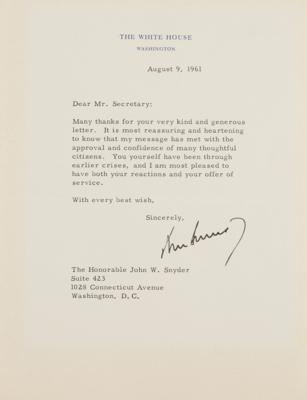 Lot #19 John F. Kennedy Typed Letter Signed as