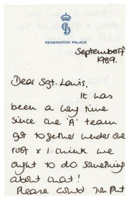 Lot #126 Princess Diana Autograph Letter Signed