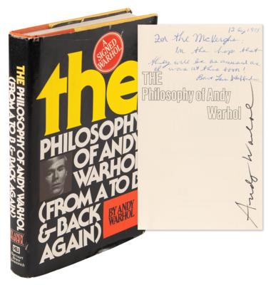 Lot #424 Andy Warhol Signed Book - The Philosophy