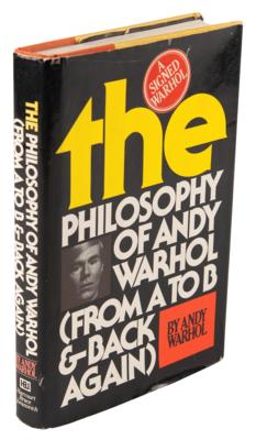 Lot #424 Andy Warhol Signed Book - The Philosophy of Andy Warhol - Image 3