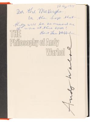 Lot #424 Andy Warhol Signed Book - The Philosophy of Andy Warhol - Image 4