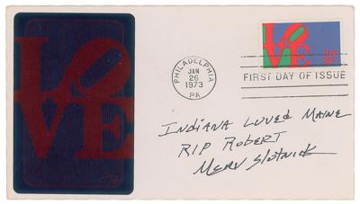 Lot #414 Robert Indiana Autograph Letter Signed - Image 2