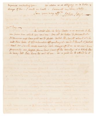 Lot #119 John Jay Autograph Letter Signed to His Wife on Elections and Education: "In this as in almost everything else, we may expect to reap as we plant" - Image 2