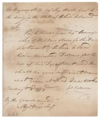 Lot #318 John Sullivan Revolutionary War-Dated Letter Signed - Image 1