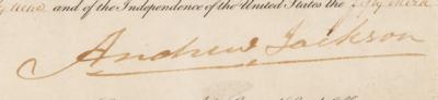 Lot #80 Andrew Jackson Document Signed as President - Image 3