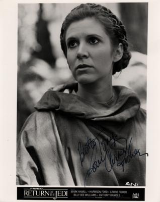 Lot #696 Star Wars: Carrie Fisher Signed Photograph - Image 1