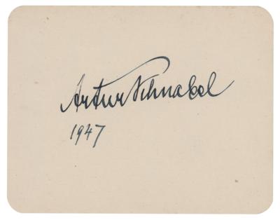 Lot #488 Artur Schnabel Signature