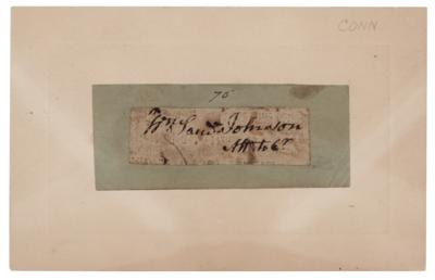 Lot #243 William Samuel Johnson Signature