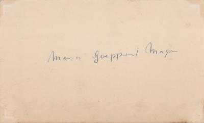 Lot #253 Maria Goeppert Mayer Signature - Image 1