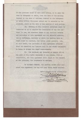 Lot #704 Dimitri Tiomkin and Louis B. Mayer Document Signed - Image 3