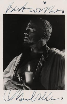 Lot #708 Orson Welles Signed Photograph as Macbeth - Image 1