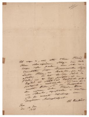 Lot #238 Alexander von Humboldt Autograph Letter Signed - Image 2