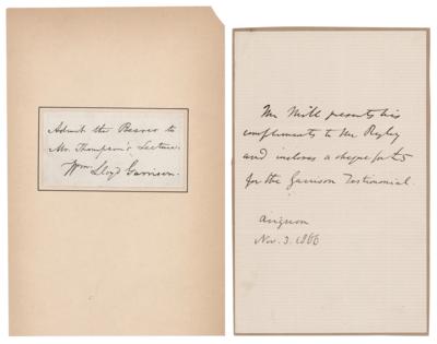 Lot #446 John Stuart Mill Autograph Letter Signed