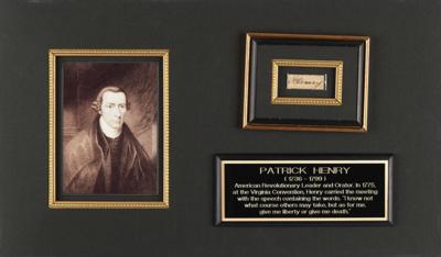 Lot #231 Patrick Henry Signature